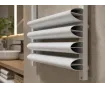 Uscător de prosoape de design LOJIMAX colecția PERIDOT 1200x500 mm, Alb