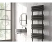 Uscător de prosoape decorativ LOJIMAX, colecția COPPA Lățime 300 mm. Înălțime 1520 mm. negru mat