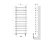 Uscător de prosoape de design CARISA, colecția BARON L, 1200x500 mm, LEMON