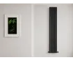 Radiator de design CARISA, colecția TALLIS DOUBLE, 1800x410 mm, NEGRU