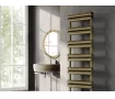 Uscător de prosoape decorativ LOJIMAX, colecția COPPA LINE Lățime 600 mm. Înălțime 1040 mm. negru mat