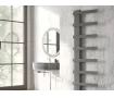 Uscător de prosoape decorativ LOJIMAX, colecția KAUNOS STYLE Lățime 340 mm. Înălțime 450 mm. negru mat