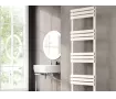 Uscător de prosoape decorativ LOJIMAX, colecția SORTE Lățime 600 mm. Înălțime 1700 mm. negru mat