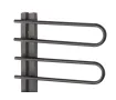 Дизайнерский полотенцесушитель LOJIMAX, коллекция CORTE Высота 400 мм. Ширина 500 мм. антрацит мат