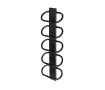Uscător de prosoape de design LOJIMAX colecția PEARL 1010x400 mm, Negru