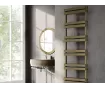 Uscător de prosoape decorativ LOJIMAX, colecția SORTE DOUBLE LINE Lățime 400 mm. Înălțime 1200 mm. negru mat