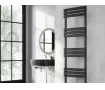 Uscător de prosoape decorativ LOJIMAX, colecția SORTE Lățime 600 mm. Înălțime 1700 mm. negru mat