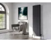 Calorifer decorativ LOJIMAX, colectia  ROYAL DOUBLE inaltimea 200 mm. latimea 218 mm. negru mat