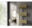 Uscător de prosoape decorativ LOJIMAX, colecția DUAL LINE DOUBLE Lățime 400 mm. Înălțime 1750 mm. negru mat