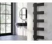 Uscător de prosoape decorativ LOJIMAX, colecția KAUNOS LINE Lățime 500 mm. Înălțime 450 mm. negru mat