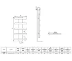 Uscător de prosoape de design LOJIMAX colecția CARETTA 1675x250 mm, Kiwi