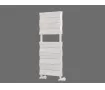Uscător de prosoape decorativ LOJIMAX, colecția DUAL DOUBLE PLUS Lățime 400 mm. Înălțime 1200 mm. negru mat