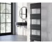 Uscător de prosoape decorativ LOJIMAX, colecția EMERALD LINE Lățime 400 mm. Înălțime 1750 mm. alb mat