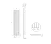 Radiator de design LOJIMAX colecția BELLA 1400x404 mm, Alb