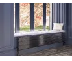 ALUMINUM HORIZONTAL RADIATOR FIONA HRZ inaltimea 800 mm. latimea 399 mm. negru mat