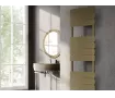 Uscător de prosoape decorativ LOJIMAX, colecția SOLE PLUS Lățime 300 mm. Înălțime 685 mm. negru mat