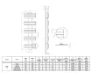 Uscător de prosoape de design LOJIMAX colecția DOSIA 1450x500 mm, Negru