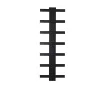 Uscător de prosoape de design LOJIMAX colecția ALBATROS STYLE 1340x450 mm, Negru