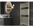 Uscător de prosoape decorativ LOJIMAX, colecția PERLA Lățime 400 mm. Înălțime 1200 mm. alb mat