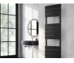 Uscător de prosoape decorativ LOJIMAX, colecția SOLE Lățime 300 mm. Înălțime 755 mm. negru mat