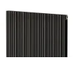 Calorifer decorativ LOJIMAX, colectia BAMBOO DOUBLE inaltimea 300 mm. latimea 239 mm. BLACK MATT ANODISING