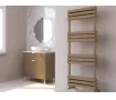 Uscător de prosoape decorativ LOJIMAX, colecția SORTE DOUBLE Lățime 600 mm. Înălțime 1700 mm. alb mat