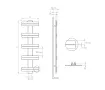 Uscător de prosoape de design LOJIMAX colecția LINEA 1220x500 mm, Lemon