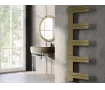 Uscător de prosoape decorativ LOJIMAX, colecția KAUNOS LINE Lățime 500 mm. Înălțime 450 mm. negru mat