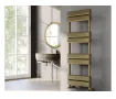 Uscător de prosoape decorativ LOJIMAX, colecția STELLA DOUBLE LINE Lățime 400 mm. Înălțime 1200 mm. negru mat