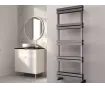 Uscător de prosoape decorativ LOJIMAX, colecția QUARTZ LINE Lățime 300 mm. Înălțime 700 mm. alb mat