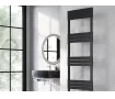 Uscător de prosoape decorativ LOJIMAX, colecția ELEGANT Lățime 600 mm. Înălțime 1700 mm. negru mat