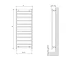 Uscător de prosoape de design CARISA, colecția LARA L, 800x485 mm, NEGRU