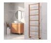 Uscător de prosoape decorativ LOJIMAX, colecția LOTTO LINE Lățime 500 mm. Înălțime 500 mm. alb mat