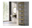 Uscător de prosoape decorativ LOJIMAX, colecția STELLA DOUBLE STYLE Lățime 600 mm. Înălțime 1300 mm. negru mat