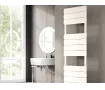 Uscător de prosoape decorativ LOJIMAX, colecția SOLE PLUS Lățime 300 mm. Înălțime 685 mm. negru mat
