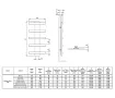 Uscător de prosoape de design LOJIMAX colecția NUMMO STYLE 1340x450 mm, MY-512