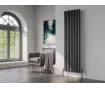 Calorifer decorativ LOJIMAX, colectie BELLA DOUBLE 300 mm. 286 mm. negru mat