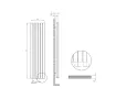 Calorifer decorativ LOJIMAX colecția ROYAL DOUBLE 1600x366 mm, Alb