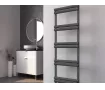 Uscător de prosoape decorativ LOJIMAX, colecția RUBY LINE Lățime 500 mm. Înălțime 1750 mm. negru mat