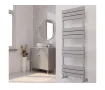 Uscător de prosoape decorativ LOJIMAX, colecția ZEUS DOUBLE LINE Lățime 500 mm. Înălțime 1740 mm. negru mat
