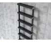 Uscător de prosoape decorativ LOJIMAX, colecția FABIO LINE Lățime 400 mm. Înălțime 1200 mm. negru mat