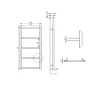 Uscător de prosoape de design LOJIMAX colecția FABIO 1000x500 mm, Antracit