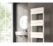 Uscător de prosoape decorativ LOJIMAX, colecția DUAL LINE Lățime 500 mm. Înălțime 1750 mm. alb mat