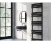 Uscător de prosoape decorativ LOJIMAX, colecția TALIA LINE Lățime 400 mm. Înălțime 1200 mm. negru mat