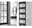 Uscător de prosoape decorativ LOJIMAX, colecția RUBY LINE Lățime 500 mm. Înălțime 1750 mm. negru mat