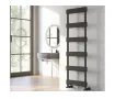Uscător de prosoape decorativ LOJIMAX, colecția STELLA DOUBLE STYLE Lățime 600 mm. Înălțime 1300 mm. negru mat