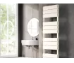 Uscător de prosoape decorativ LOJIMAX, colecția EMERALD DOUBLE Lățime 300 mm. Înălțime 755 mm. alb mat