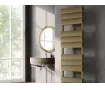 Uscător de prosoape decorativ LOJIMAX, colecția EMERALD DOUBLE Lățime 300 mm. Înălțime 755 mm. alb mat