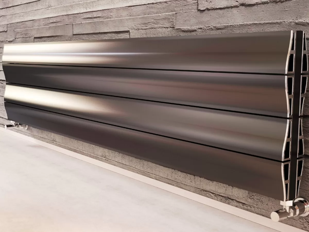 ALUMINUM HORIZONTAL RADIATOR AMAZONITE DOUBLE HRZ inaltimea 800 mm. latimea 204 mm. alb mat