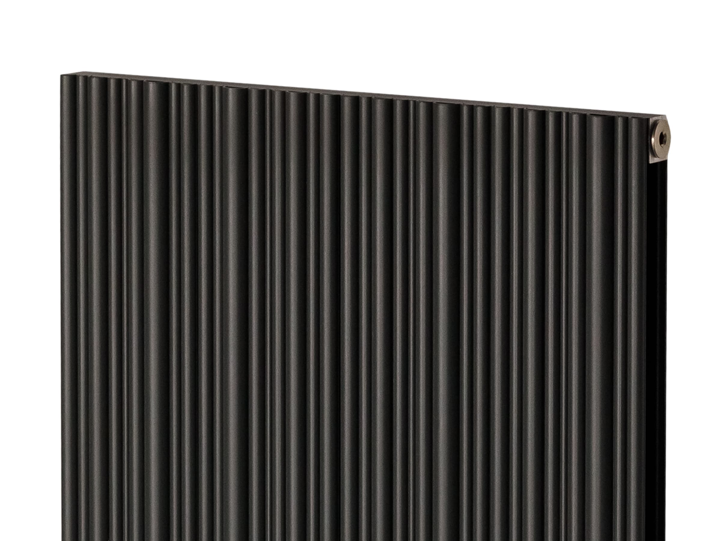 Calorifer decorativ LOJIMAX, colectia BAMBOO DOUBLE inaltimea 300 mm. latimea 239 mm. BLACK MATT ANODISING